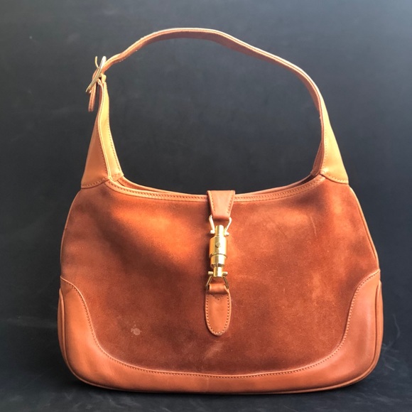 Gucci Handbags - VINTAGE 60’s GUCCI suede Jackie O hobo bag